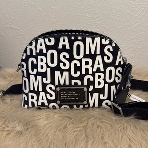 Marc Jacobs Black & White Crossbody Bag with Adjustable Strap NWT